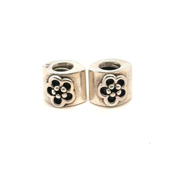 2 Pandora Flower Charms - Picture 1 of 4